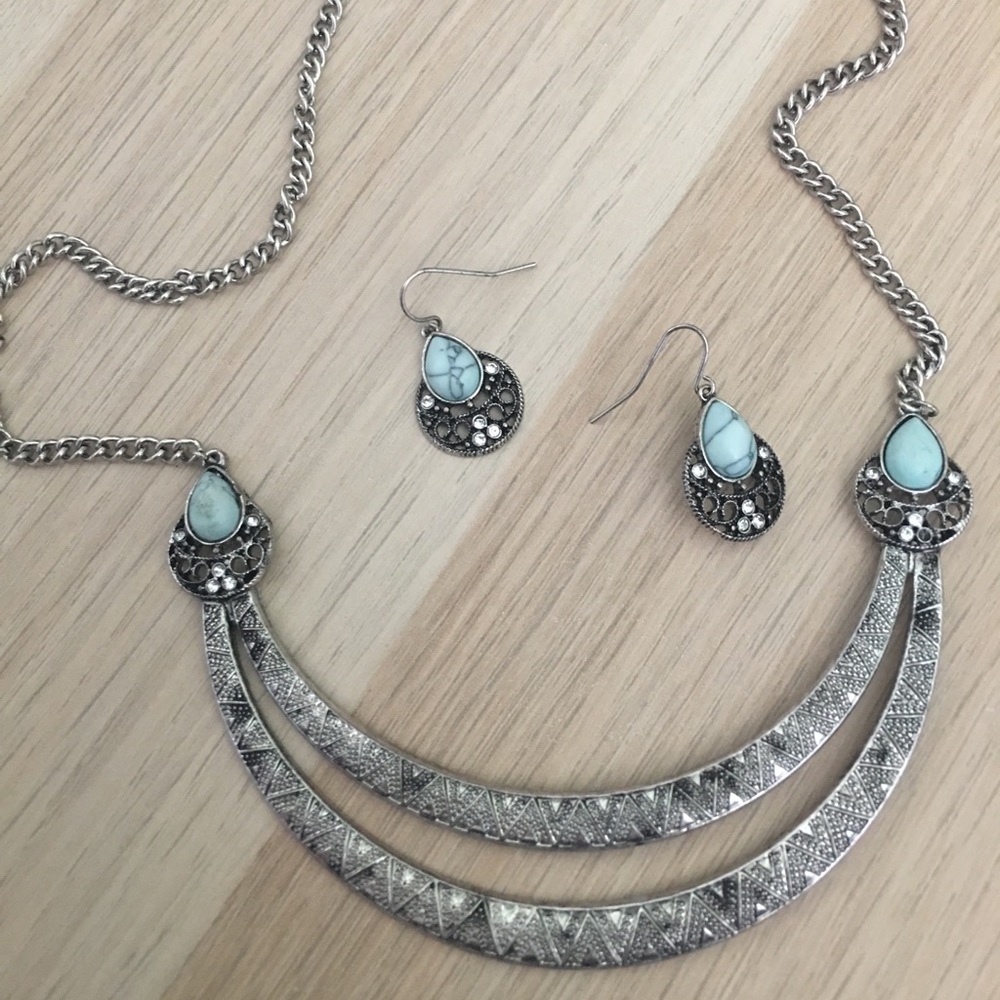 Silver/Turquoise Jewelry Set